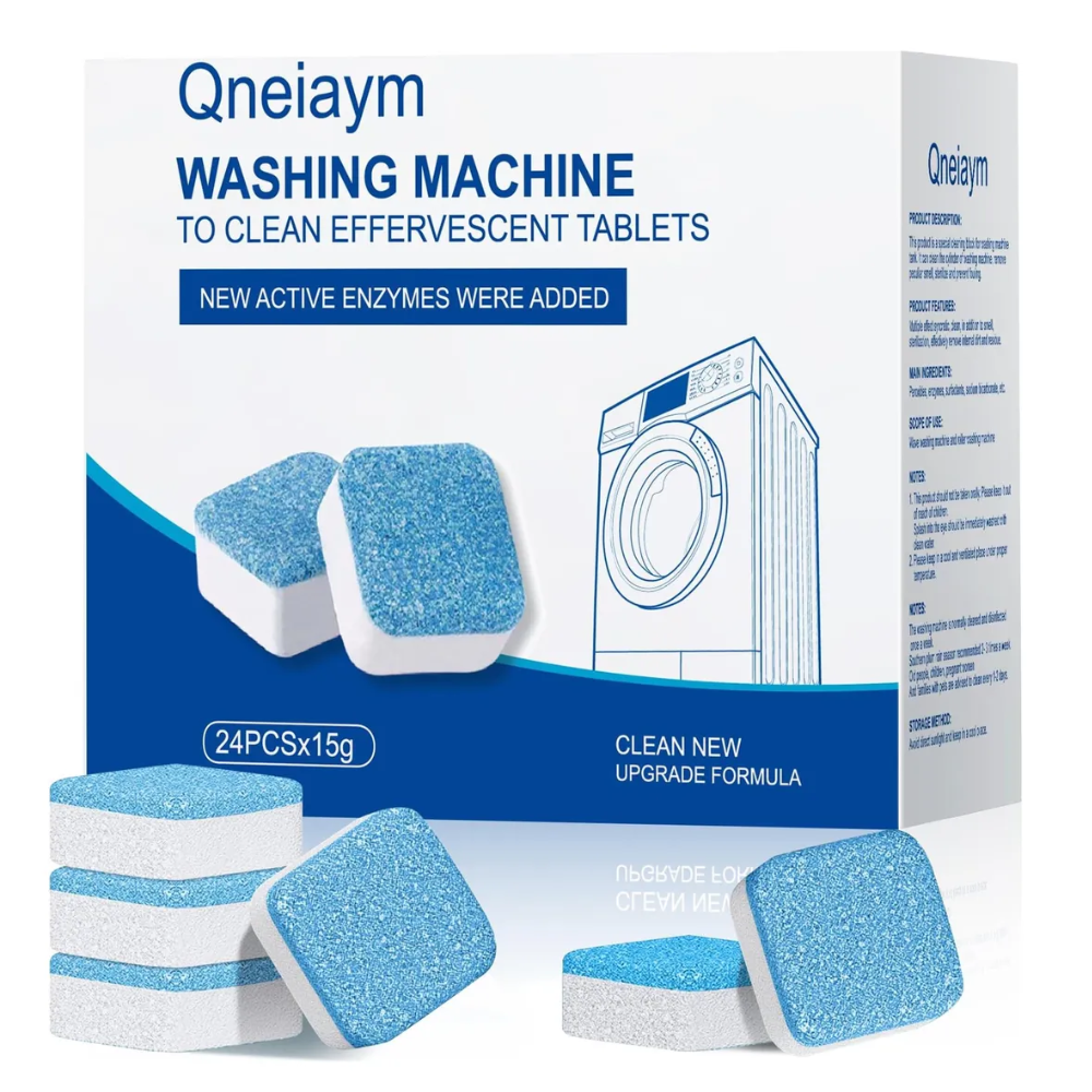 12 pastillas limpieza lavadora efervesce