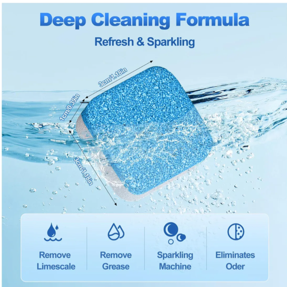 12 pastillas limpieza lavadora efervesce