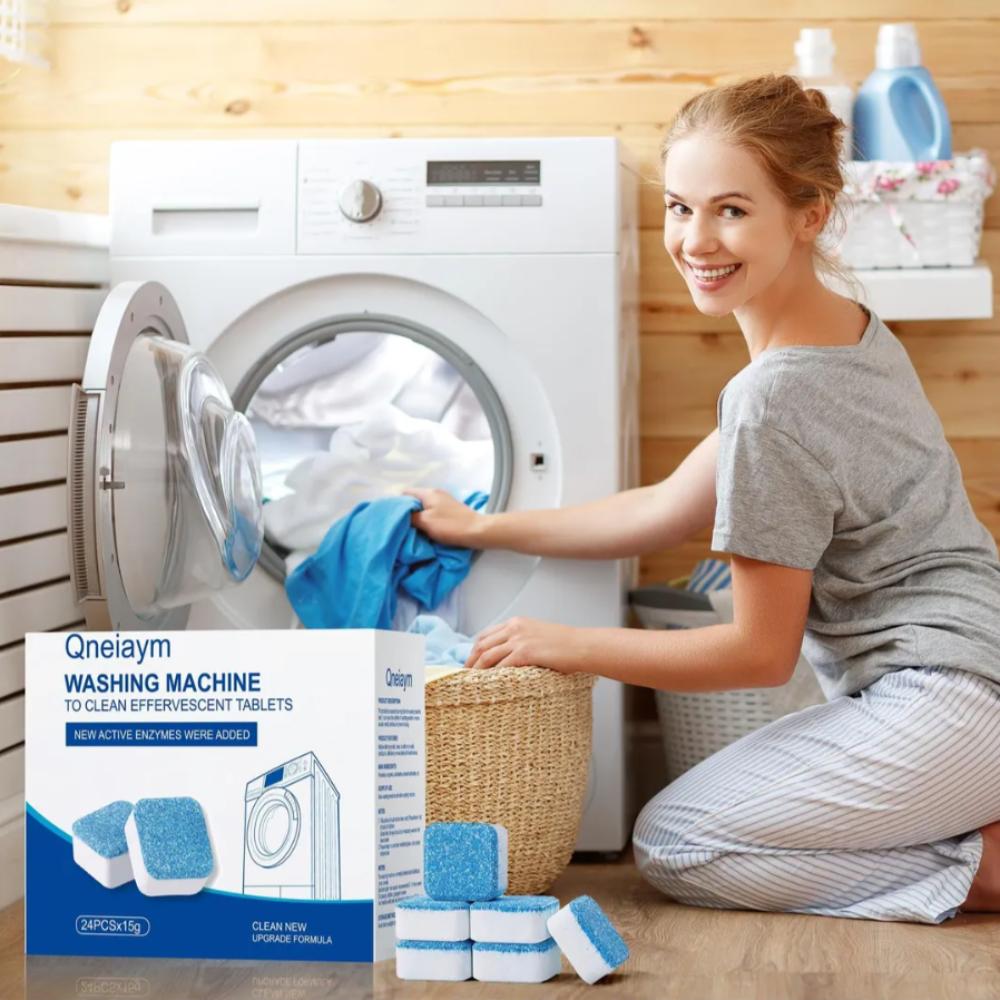 12 pastillas limpieza lavadora efervesce